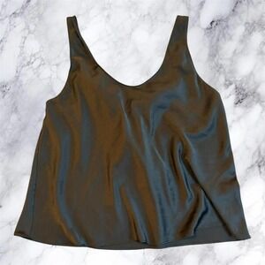 🖤 Victoria's Secret Black Satin Open-Back Tie Cami – Size L 🖤